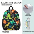 thumbnail image 5 of Cute Dinosaur Pattern Backpack Backpack for School,Cute School Bag,Schoolbag with Adjustable Shoulder Straps & Padded Back,13.8"x11.4"x6", 5 of 6