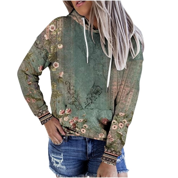 Dyegold Hoodies For Women Teen Girl Cute Fall Fashion 2023 Hooded Sweatshirts Casual Loose Tie Dye Ombre Pullover Tops Shirt