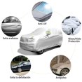 thumbnail image 2 of Funda de Coche, Funda de Coche SUV, Funda de Coche Impermeable Portátil con Banda Reflectante y Película Antipolvo para SUVs de hasta 193 Pulgadas de Largo (Plata), 2 of 7