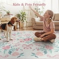 thumbnail image 6 of Lahome Washable 5'x7' Floral Bow Area Rug, Pink Rugs for Living Room, Soft Ultra-Thin Non-Slip Carpet for Girls Bedroom Nursery Dorm Kids Room Playroom, Pink, 6 of 8