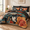 Mocha Noir-Queen, variant on Rose Garden King 3 Piece Boho Tropical Botanical Bedding Comforter Set