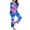 Blue, variant on Tnhcen Women's Elegant Holiday Print Two-Piece Pajamas V-Neck Long Sleeve Pants Christmas Nightwear Loungewear Snug Home Clothes S-3XL