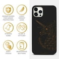thumbnail image 4 of Case Yard Wooden Case for iPhone-11-Pro-Max Soft TPU Silicone cover Slim Fit Shockproof Wood Protective Phone Cover for Girls Boys Men and Women Supports Wireless Charging Unicorn Design, 4 of 7