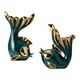 thumbnail image 3 of 2 estatuas de peces, exquisitas artesanías paisajísticas, macetas decorativas, esculturas de peces. verde, 3 of 9