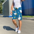 thumbnail image 7 of Kdxio Cartoon Goose Print Mens Sleep Shorts Bottoms Soft Comfy Pajama Wear Pants with Drawstring Pockets, 7 of 7