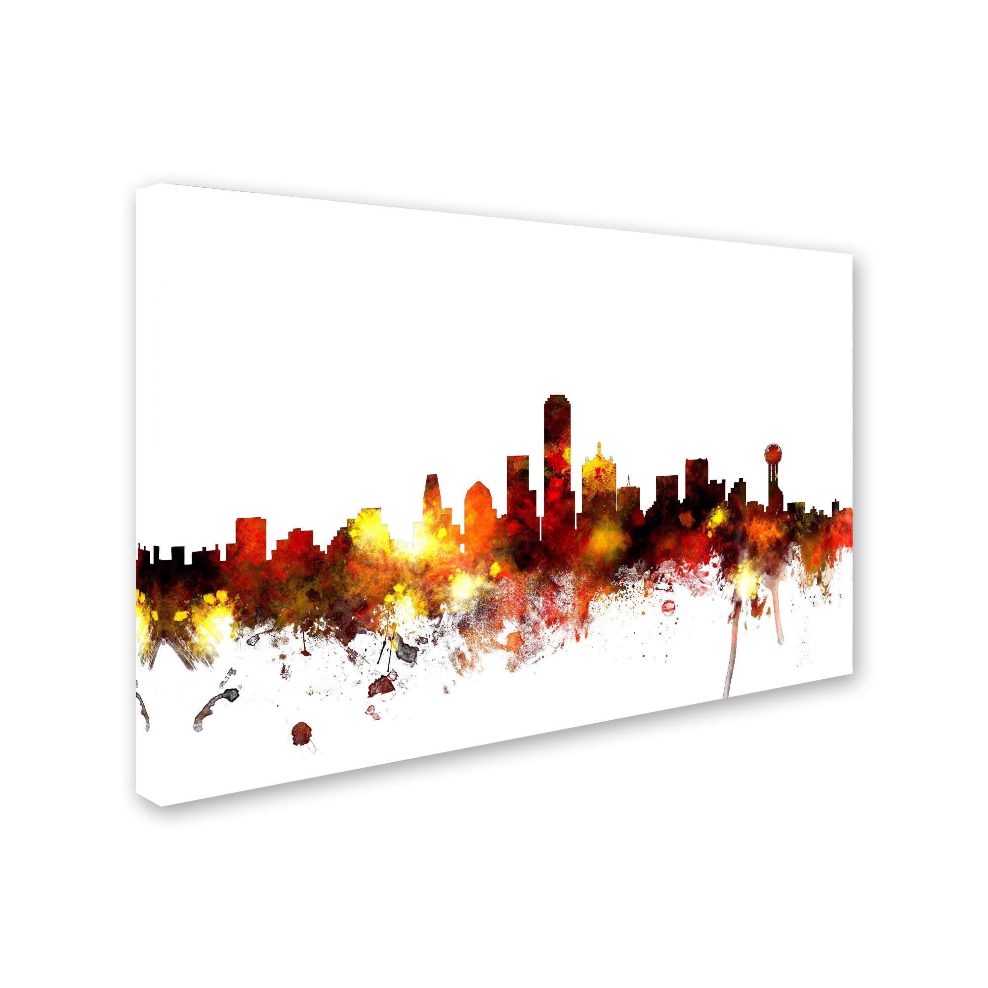 Trademark Fine Art "Dallas Texas Skyline II" Canvas Art by Michael Tompsett