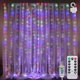 thumbnail image 1 of Guirnalda de luces LED USB para cortina, 300 luces LED de 3 m x 3 m, 8 modos de iluminación, ideal para decoración de ventanas, Navidad, bodas, cumpleaños, hogar y patio. Resistente al agua IP65., 1 of 5