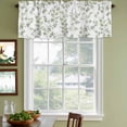 thumbnail image 3 of Green Leaves Curtain Valances for Windows, Kitchen Valance Window Treatments Panel 2 Pack, Summer Botanical Elegant Farmhouse Rod Pocket Short Curtains for Bathroom Bedroom 42 x 18 Inch, 3 of 8