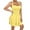 Yellow, variant on Women’s Halter Neck Ruched Fit and Flare Mini Dress Sleeveless Ruffle Hem Graduation Dress