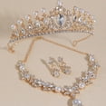 thumbnail image 3 of YongCo Jewelry Set Exquisite Crown Headpiece Necklace and Pendant Earrings for Woman, 3 of 15