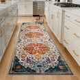 thumbnail image 2 of Washable Rug, Rug Runners for Hallways, Non Slip Vintage Kitchen Runner Rug Ultra-Thin Bathroom Runner Rugs Carpet Laundry Room Bedroom (2x8ft,02), 2 of 7