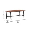 thumbnail image 5 of BizChair Commercial 72x36 Conference Table with 1" Thick Double Sided Laminate Table Top with PVC Edging and Heavy Duty A-Frame Steel Base, Walnut, 5 of 10