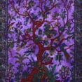 thumbnail image 3 of THE ART BOX Tapestry Purple Tree of Life Wall Hanging Psychedelic Tapestries Indian Cotton Poster Small Picnic Sheet Wall Decor Blanket Wall Art Hippie Bedroom Décor (Small, 30x40 Inch), 3 of 3