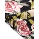 thumbnail image 5 of Falda midi envolvente bohemia tropical floral para mujer INSPIRE CHIC L negra y rosa, 5 of 6