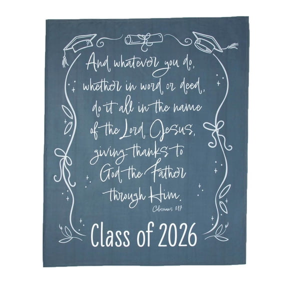 50" x 60" Religious Class of 2026 Graduate Flannel Throw Blanket