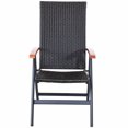 thumbnail image 4 of Gymax Folding Rattan Chair Adjustable Patio Recliner Portable for Outdoor Beach Brown, 4 of 10