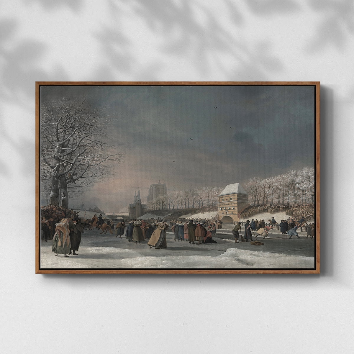 Vintage Landscape-CCCLXXXVII By Wexford Home Framed in Walnut Wood Gallery Wrapped Canvas 25 in. x 37 in.