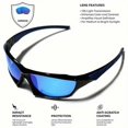thumbnail image 3 of Men Sunglasses Polarized Glasses Fishing Sports Driving WrapAround Eyewear, 3 of 5