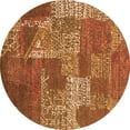 thumbnail image 1 of Ahgly Company Indoor Round Patchwork Orange Transitional Area Rugs, 6' Round, 1 of 1
