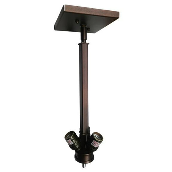 Meyda 178530 8.5 in. Mahogany Bronze 3 Light Inverted Pendant Hardware, Mahagony Bronze Steel