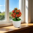 thumbnail image 4 of Leodye 1PCS Fake Plastic Potted Plant with Pot Small Tabletop Faux Floral Decor for Household Kitchen Bar office Indoor Display -7.87x3.94x3.94in, 4 of 6