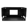 thumbnail image 3 of StarTech.com 4U Open Frame Wall Mount Network Rack w/ Built in Shelf 4U - 2-Post Adjustable Depth (12 Pouces to 18 Pouces) Equipment Rack - 75.2lbs (WALLSHELF4U) - Rack (Support Mural) - Noir - 4U - 19 Pouces - pour P/N : CABSCRWS1032, 3 of 8