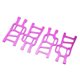 thumbnail image 2 of Juego de 4 brazos de suspensión delanteros y traseros para HSP Racing 94111 1/10 RC Car Upgrade Parts Replacement Purple, 2 of 14