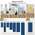 thumbnail image 6 of Black Blue Plaid Window Privacy Film, Country Buffalo Checked Gingham Static Cling UV Sun Blocking Heat Control Window Tint Day and Night, Non-Adhesive One Way Windows Privacy Cover 35.4''x78.7'', 6 of 7