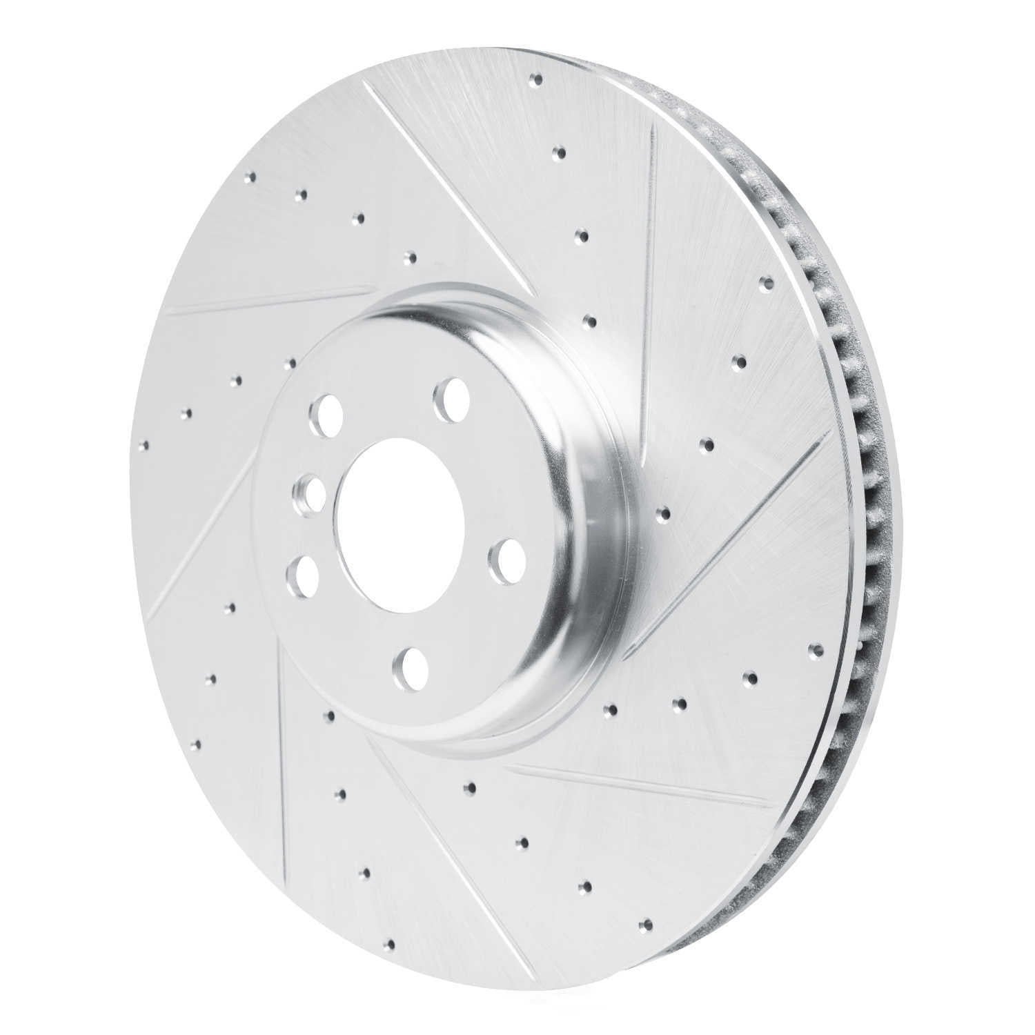 Dynamic Friction Company 631-31132D DFC Brake Rotor - Drilled And Slotted - Silver
