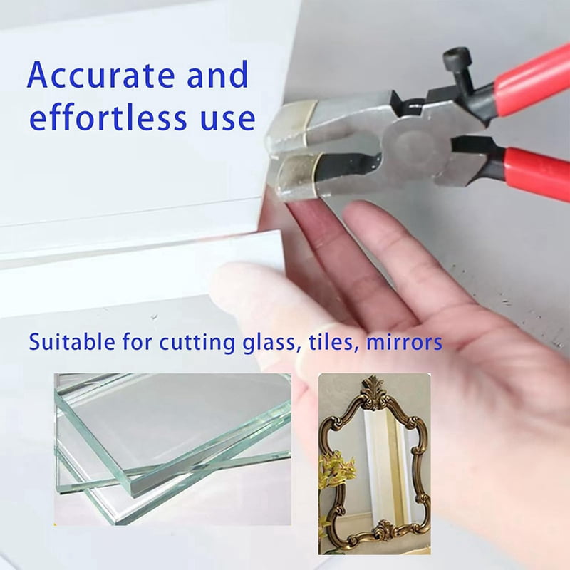 Glass Cutters Tools Set Glass Cutting Tool Kit Glass Cutter Glass Running Pliers Breaker Grozer Pliers with Oil Feed