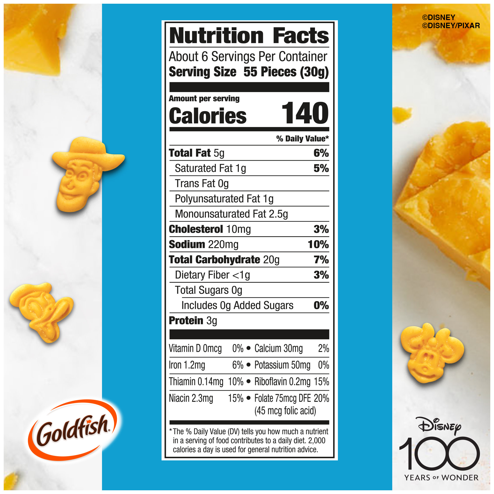 Goldfish Limited Edition Disney 100th Cheddar Crackers, Snack Crackers, 6.6 oz bag - image 5 of 10