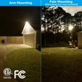 thumbnail image 3 of LED Barn Light, Dusk to Dawn Flood with Photocell, Outdoor Security Area Lights Lighting, ETL & FCC Listed, IP65 Waterproof, Aluminum Housing, 110-277V, 3000K Warm White, 3 of 7