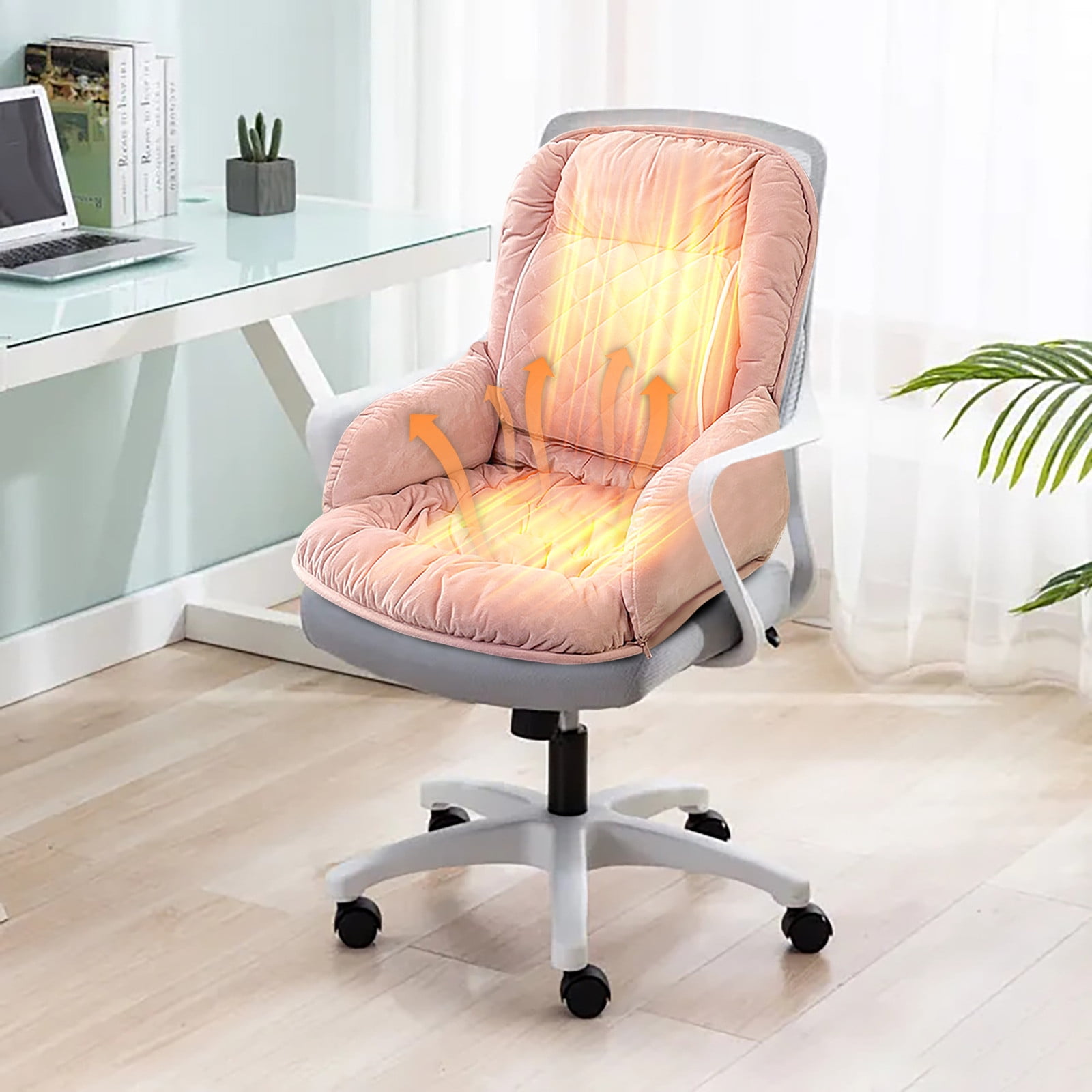 Heated Seat Cushion, Large Heating Area Heated Seat Cover Therapy Heating Pad for Back, Office Chair, Thigh, Lumbar, Hip