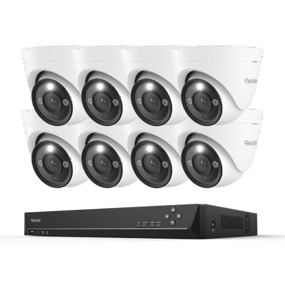 Reolink 16CH 12MP PoE Security Camera System,8Pcs Video CCTV Surveillance Camera,Person Detection,2-Way Talk