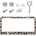 thumbnail image 1 of WWS-Car License Plate Frame, Sparkling Stainless Steel Auto License Plate Frame with Rhinestones, Bling Diamond License Plate Holder, Universal Exterior Car Accessories (Pattern), 1 of 4
