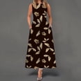 thumbnail image 2 of Vestido de mujer sin mangas con cuello redondo y bolsillo floral vintage grande OAVQHLG3B Store  lin121212, 2 of 5