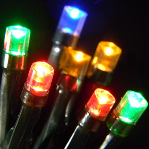 See All String Lights 10 Teeny LED String Lights Green Wire Battery Multi-Color Twinkle