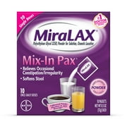 Pack of 4 MiraLAX Laxative Powder Packets - 10 ct - Package may vary