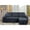 Gray, variant on Dark Grey Apartment Sectional With Footrest, Armrest Storage And Pull Out Bed, Convertible Corner For Living Room, Double Cup Holder 2 Bolster Right-facing Storage, Modern Design Room Apartment, Bed