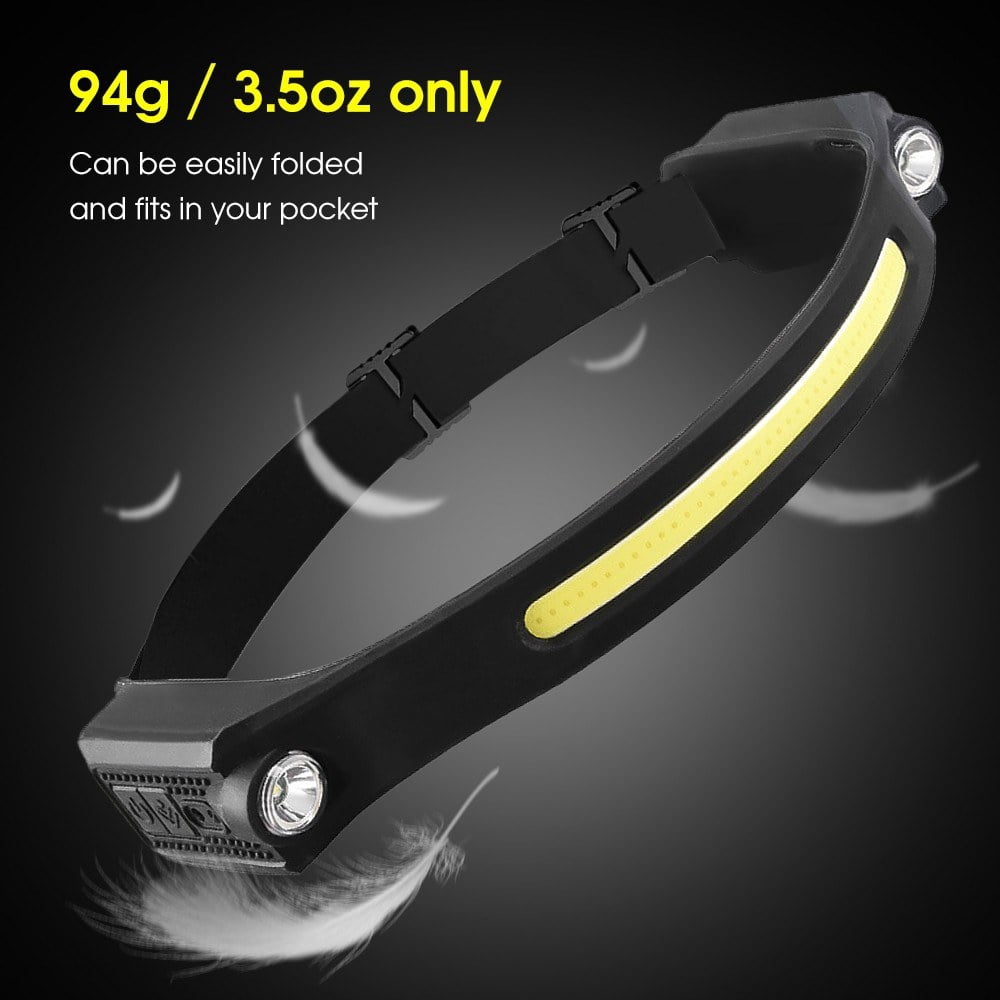 USB Rechargeable Waterproof Lightweight Headlamp Flashlight