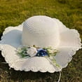 thumbnail image 6 of Straw Hats Women with Roses Embellishments Big Eaves Hat Beach Hats Women, 6 of 8