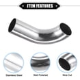 thumbnail image 4 of Unique Bargains 2pcs Bend Elbow Pipe Tube 0.98" OD 3.43" 1.97" Leg Length 90 Degree Exhaust Pipe Air Intake Tube for Car, 4 of 6