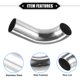 thumbnail image 4 of 2 Unidad Curva Codo Tubo Tubo, 0,98" DE 90° DIY Escape Tubo  para Auto, 4 of 7