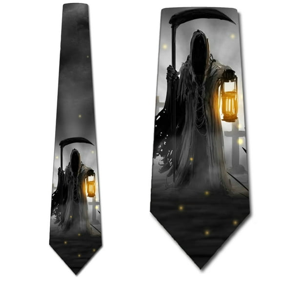Halloween Ties Grim Reaper Mens Neckties by Three Rooker