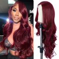 thumbnail image 1 of Wigs SAPPHIREWIGS Red Body Wave de 66 cm con encaje sintético en la parte delantera, 1 of 6