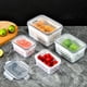 thumbnail image 4 of Caja de almacenamiento para refrigerador, organizador de frutas y verduras frescas, cesta de drenaje, contenedores de almacenamiento, despensa, organizador de cocina, 4 of 5