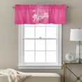 thumbnail image 3 of Pink Flower Valance Curtain for Windows Ribbons Caring For Breast Cancer Simple Rod Pocket Curtain Valances Short Window Treatments Panels for Kitchen Bathroom Laundry Room Basement 42 x 12 Inch, 3 of 9