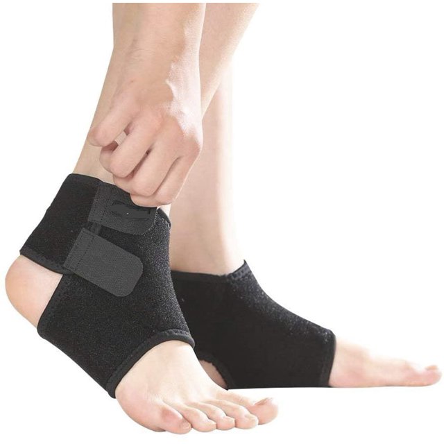 Paquete de 2 botas de tendón de tobillo antideslizantes ajustables para niños para prevención de lesiones y protección contra esguinces (L) ER