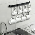 thumbnail image 6 of Coffee Mug Holder for Wall: 17-Inch Black Coffee Bar Cup Hanger Hooks - Hanging Coffee Cup Rack Storage Organizer 2Pcs, 6 of 6