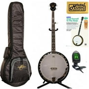 LEFTY Oscar Schmidt 5-String Banjo Bundle w/Oscar Padded Gigbag, OB5LH BAGPACK